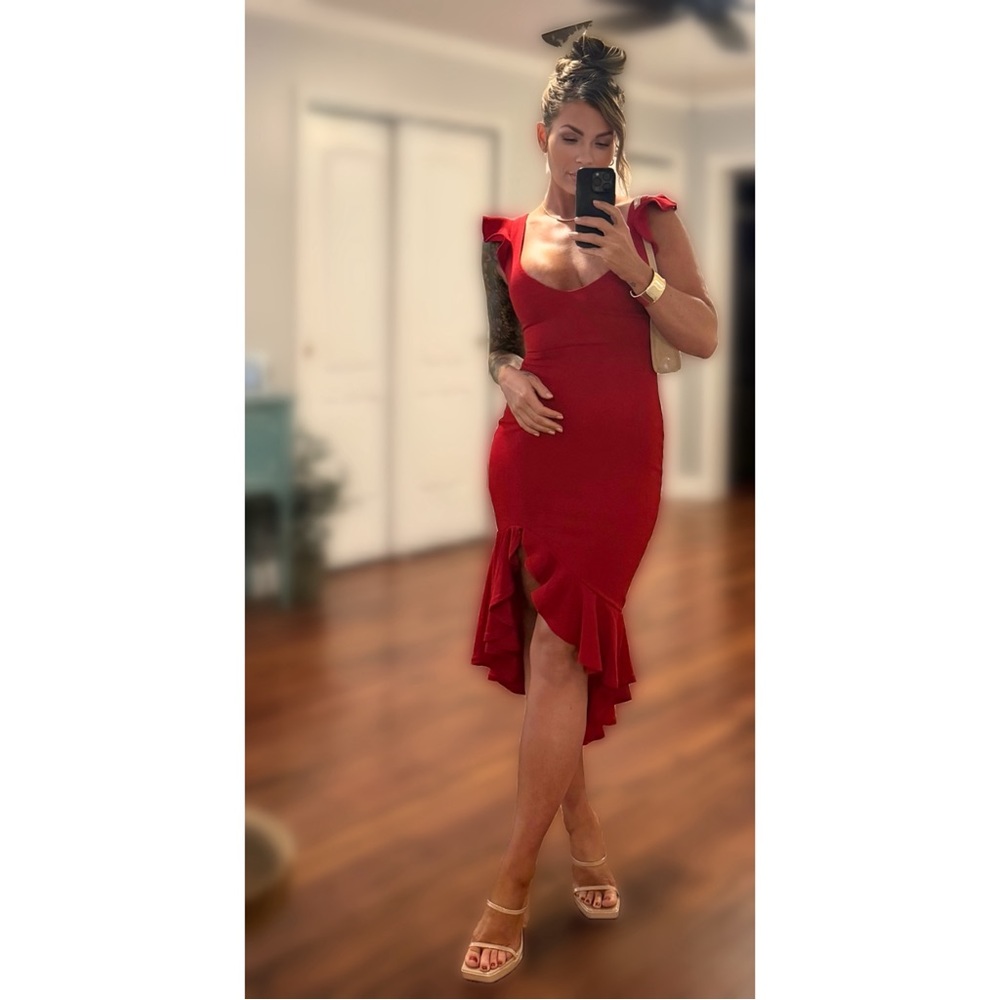 SAMBA AWAY MIDI DRESS RED. Worn once. Price is firm.
